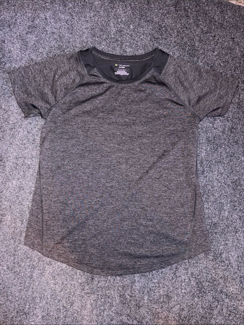 tek gear Women's Gray Short Sleeve Heathered Performance Tee